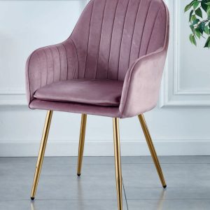 Sillón ELY terciopelo rosa