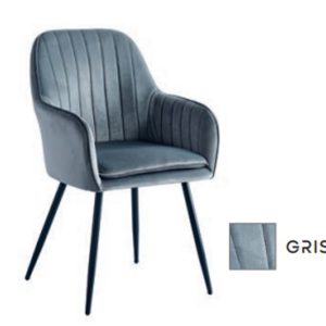 Sillón MUNICH terciopelo GRIS