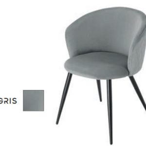 Sillón LIDO terciopelo GRIS