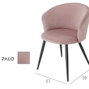 Sillón LIDO terciopelo ROSA PALO