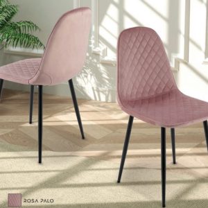 Silla STAY terciopelo ROSA PALO
