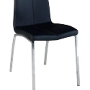 Silla TINA polipiel NEGRA